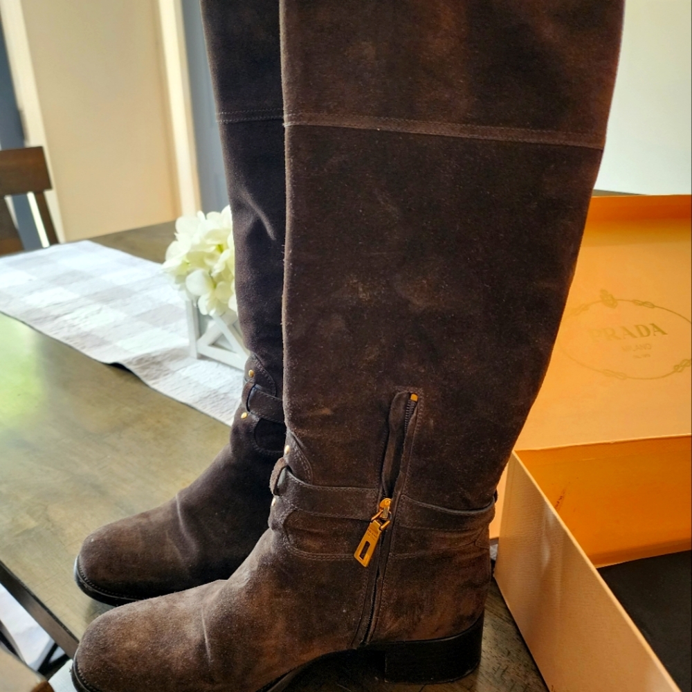 Prada riding boots size 9